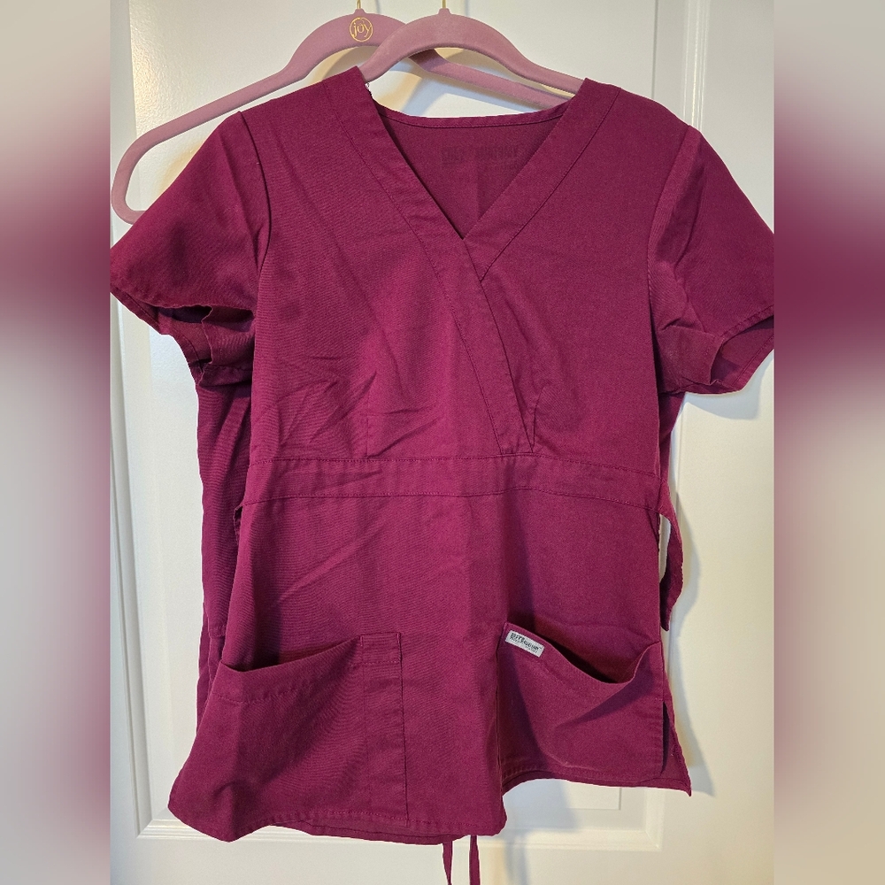 Grey's Anatomy Wine/Maroon Scrub Set